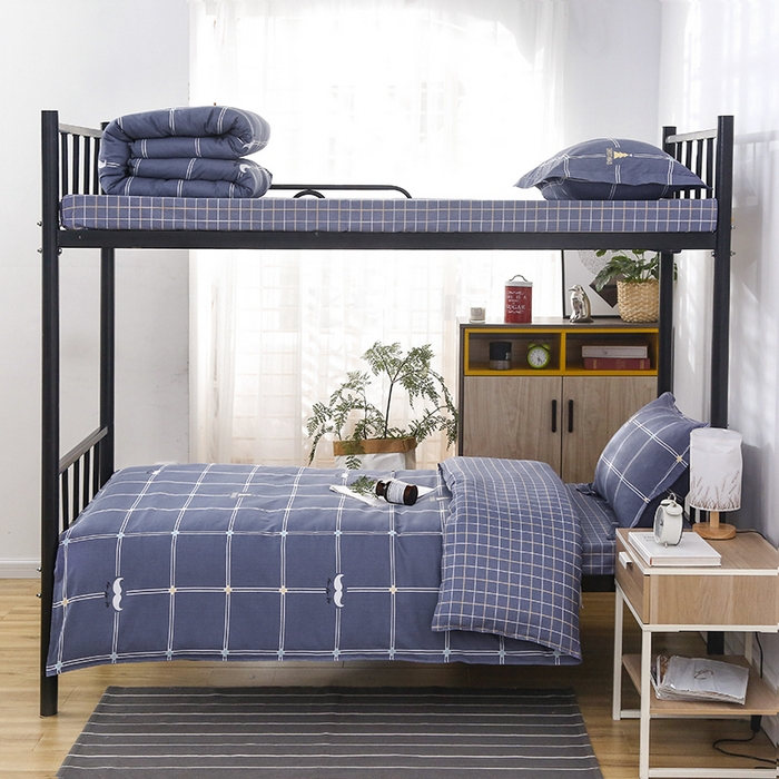 91家纺网 家纺一手货源 找家纺 乐旗 2025新款全棉12868学生宿舍三件套纯棉六件套装 时尚先生