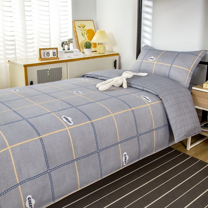 91家纺网 家纺一手货源 找家纺 乐旗 2025新款全棉12868学生宿舍三件套纯棉六件套装 非凡之旅