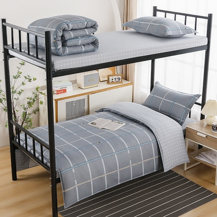 91家纺网 家纺一手货源 找家纺 （总）乐旗 2025新款全棉12868学生宿舍三件套纯棉六件套装