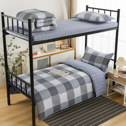 91家纺网 家纺一手货源 找家纺 （总）乐旗 2025新款全棉12868学生宿舍三件套纯棉六件套装