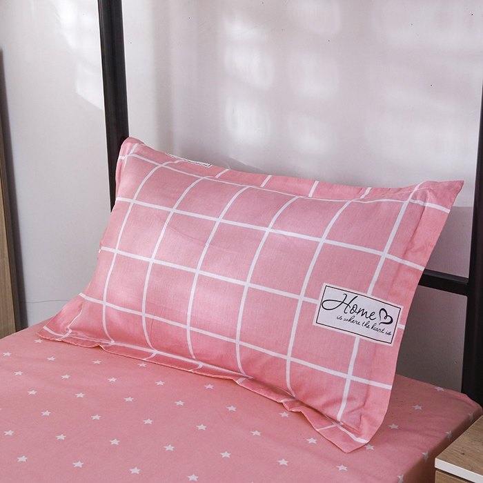 91家纺网 家纺一手货源 找家纺 乐旗 2025新款全棉12868学生宿舍三件套纯棉六件套装 绅士风范-粉