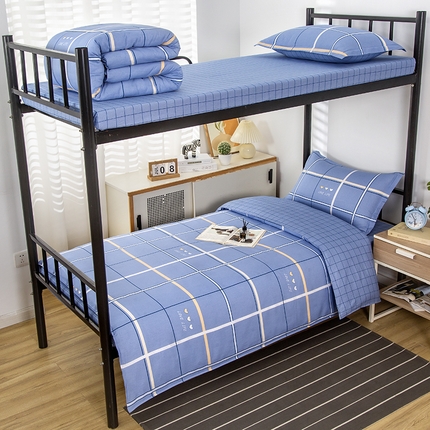 91家纺网 家纺一手货源 找家纺 （总）乐旗 2025新款全棉12868学生宿舍三件套纯棉六件套装