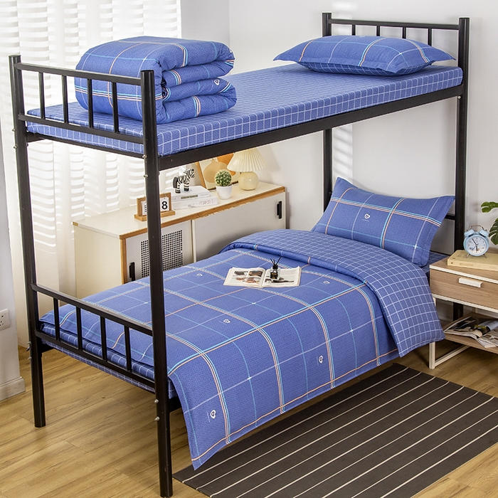 91家纺网 家纺一手货源 找家纺 乐旗 2025新款全棉12868学生宿舍三件套纯棉六件套装 活力无限