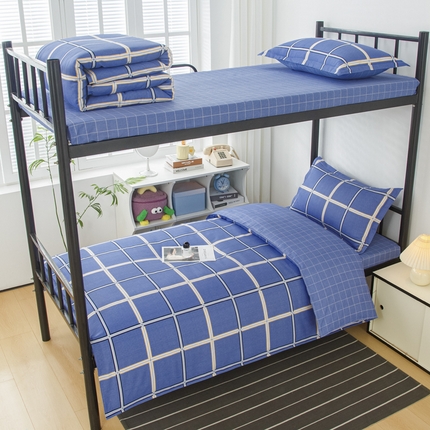 91家纺网 家纺一手货源 找家纺 （总）乐旗 2025新款全棉12868学生宿舍三件套纯棉六件套装