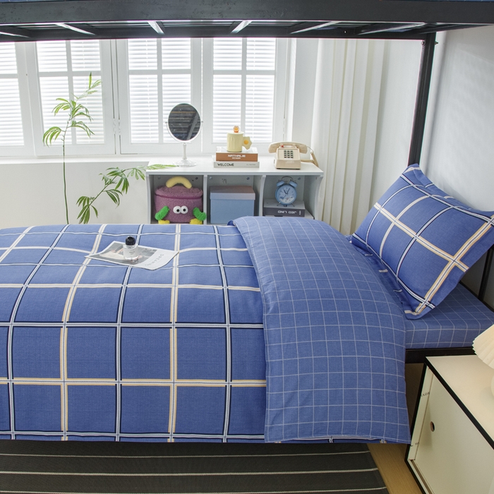 91家纺网 家纺一手货源 找家纺 （总）乐旗 2025新款全棉12868学生宿舍三件套纯棉六件套装