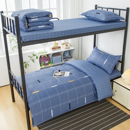 91家纺网 家纺一手货源 找家纺 （总）乐旗 2025新款全棉12868学生宿舍三件套纯棉六件套装