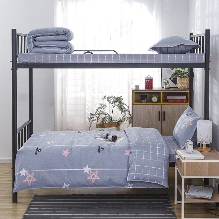 91家纺网 家纺一手货源 找家纺 乐旗 2025新款全棉12868学生宿舍三件套纯棉六件套装 梦幻星空