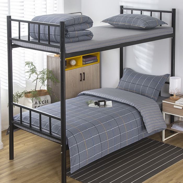 91家纺网 家纺一手货源 找家纺 乐旗 2025新款全棉12868学生宿舍三件套纯棉六件套装 润天格