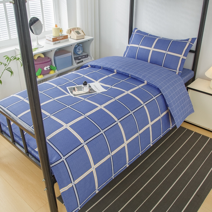 91家纺网 家纺一手货源 找家纺 （总）乐旗 2025新款全棉12868学生宿舍三件套纯棉六件套装