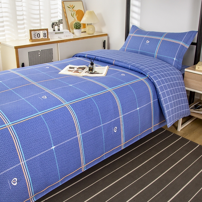 91家纺网 家纺一手货源 找家纺 乐旗 2025新款全棉12868学生宿舍三件套纯棉六件套装 活力无限