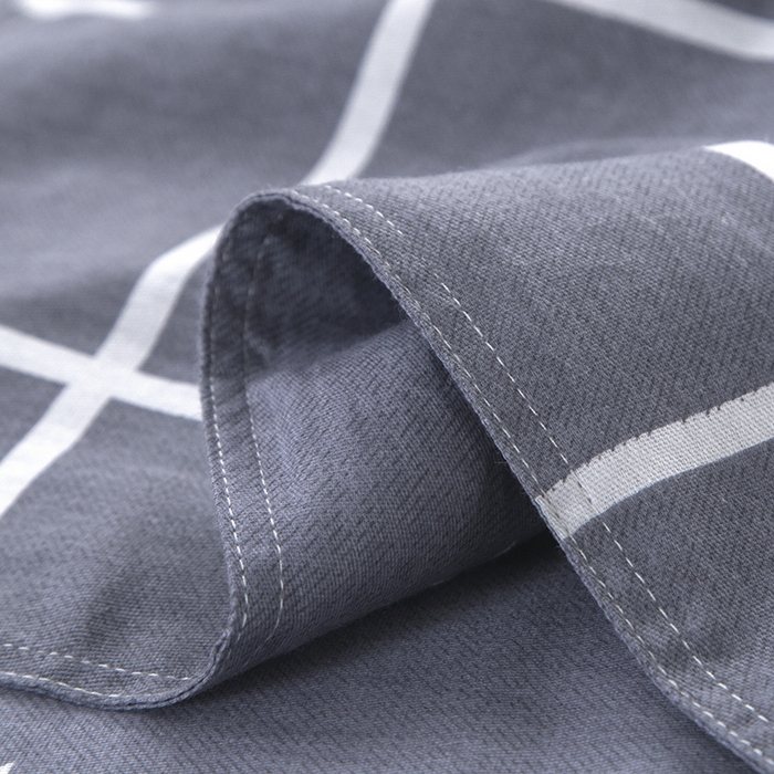 91家纺网 家纺一手货源 找家纺 乐旗 2025新款全棉12868学生宿舍三件套纯棉六件套装 绅士风范-灰