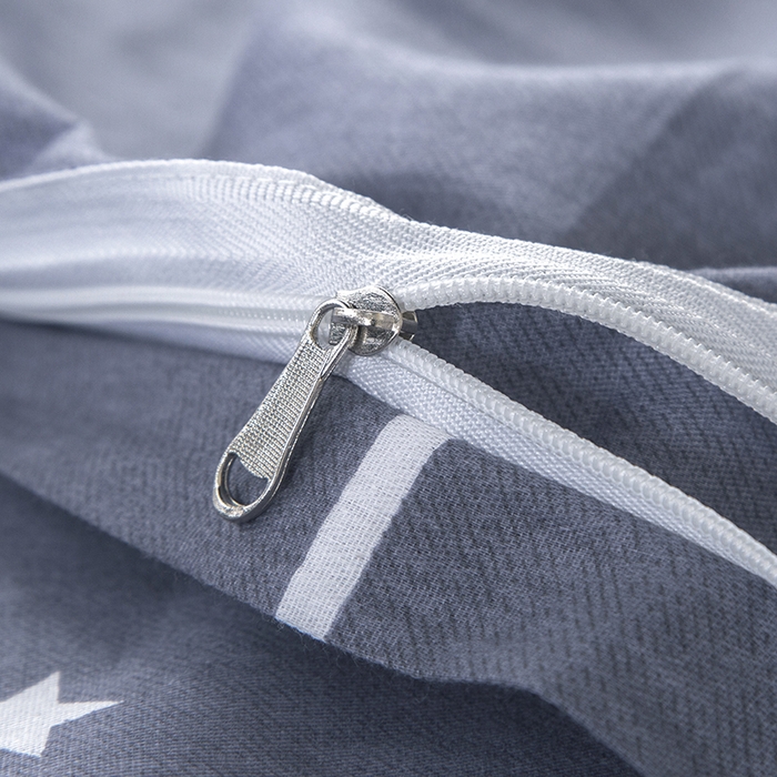 91家纺网 家纺一手货源 找家纺 乐旗 2025新款全棉12868学生宿舍三件套纯棉六件套装 绅士风范-灰