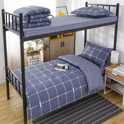 91家纺网 家纺一手货源 找家纺 （总）乐旗 2025新款全棉12868学生宿舍三件套纯棉六件套装