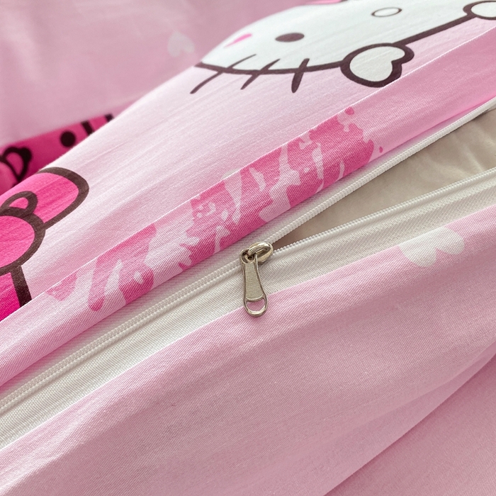 91家纺网 家纺一手货源 找家纺 爱丽丝 2025新款正版授权三丽鸥全棉40支13372单被套 开心凯蒂