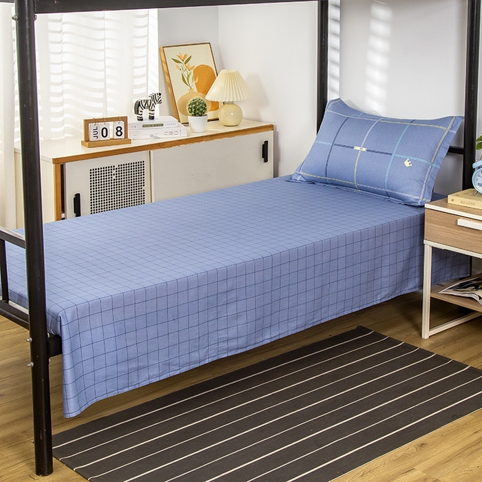 91家纺网 家纺一手货源 找家纺 乐旗 2025新款全棉12868学生宿舍三件套纯棉六件套装 时尚潮流