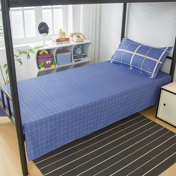 91家纺网 家纺一手货源 找家纺 （总）乐旗 2025新款全棉12868学生宿舍三件套纯棉六件套装