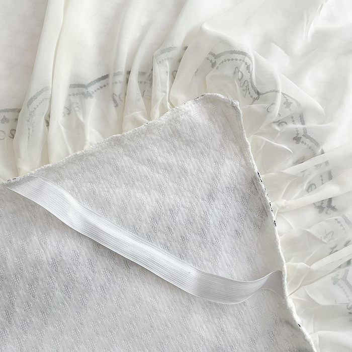 91家纺网 家纺一手货源 找家纺 网红馆（ck家纺） 2025新款凉豆豆床裙款凉席三件套-露茜公主 露茜公主-白