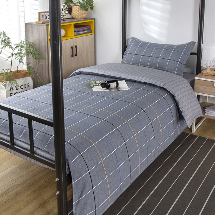 91家纺网 家纺一手货源 找家纺 乐旗 2025新款全棉12868学生宿舍三件套纯棉六件套装 润天格