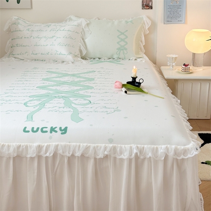 91家纺网 家纺一手货源 找家纺 2022山茶家纺新款纯色美丽绒牛奶绒四件套 白拼豆粉