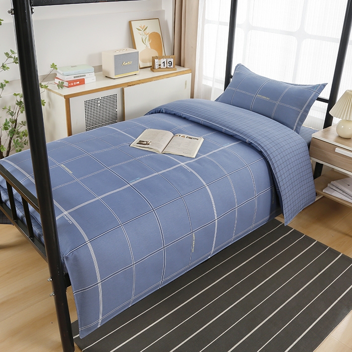 91家纺网 家纺一手货源 找家纺 乐旗 2025新款全棉12868学生宿舍三件套纯棉六件套装 时尚前沿