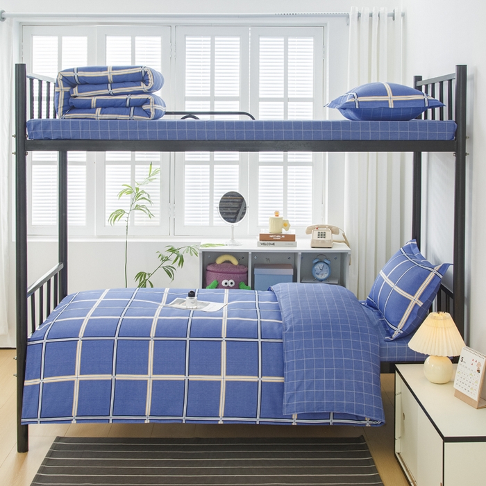 91家纺网 家纺一手货源 找家纺 （总）乐旗 2025新款全棉12868学生宿舍三件套纯棉六件套装