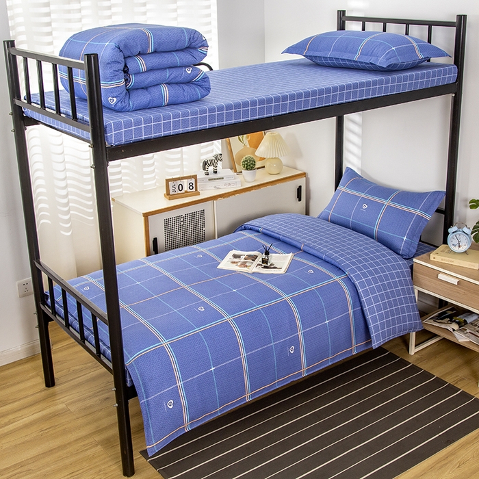 91家纺网 家纺一手货源 找家纺 乐旗 2025新款全棉12868学生宿舍三件套纯棉六件套装 活力无限