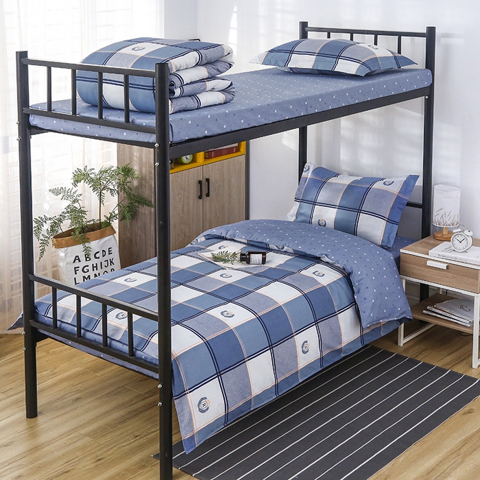 91家纺网 家纺一手货源 找家纺 乐旗 2025新款全棉12868学生宿舍三件套纯棉六件套装 潮流之星