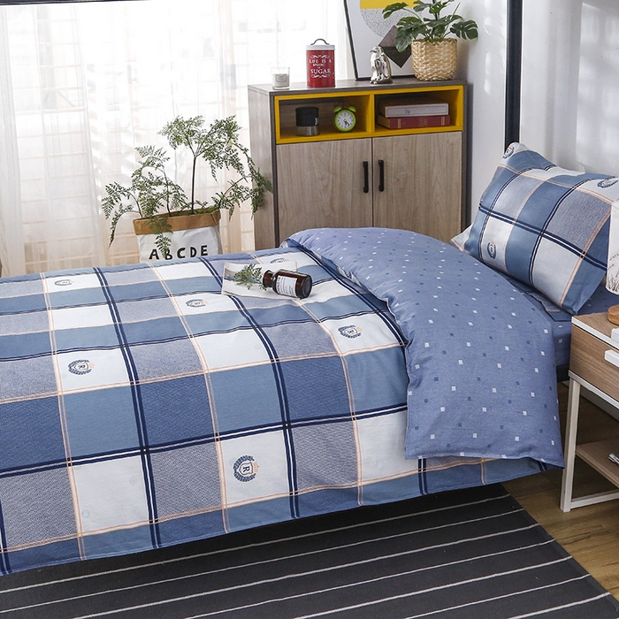 91家纺网 家纺一手货源 找家纺 乐旗 2025新款全棉12868学生宿舍三件套纯棉六件套装 潮流之星