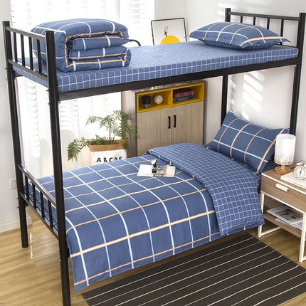 91家纺网 家纺一手货源 找家纺 （总）乐旗 2025新款全棉12868学生宿舍三件套纯棉六件套装