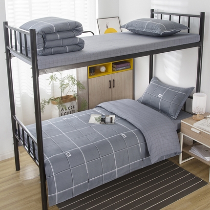 91家纺网 家纺一手货源 找家纺 （总）乐旗 2025新款全棉12868学生宿舍三件套纯棉六件套装