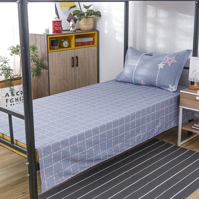 91家纺网 家纺一手货源 找家纺 乐旗 2025新款全棉12868学生宿舍三件套纯棉六件套装 梦幻星空