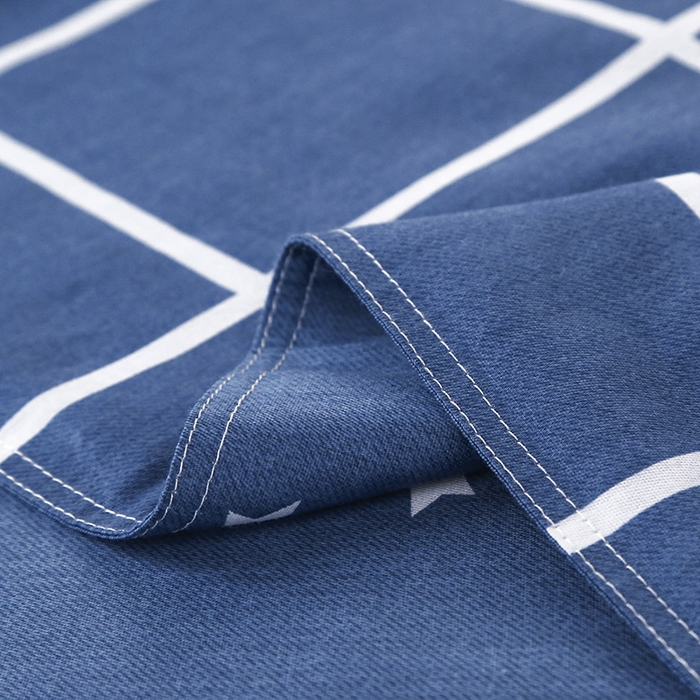 91家纺网 家纺一手货源 找家纺 乐旗 2025新款全棉12868学生宿舍三件套纯棉六件套装 绅士风范-蓝