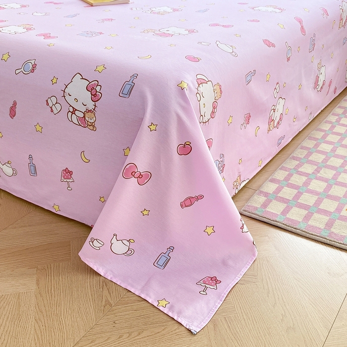 91家纺网 家纺一手货源 找家纺 爱丽丝 2025新款正版授权三丽鸥全棉单床单 美美凯蒂