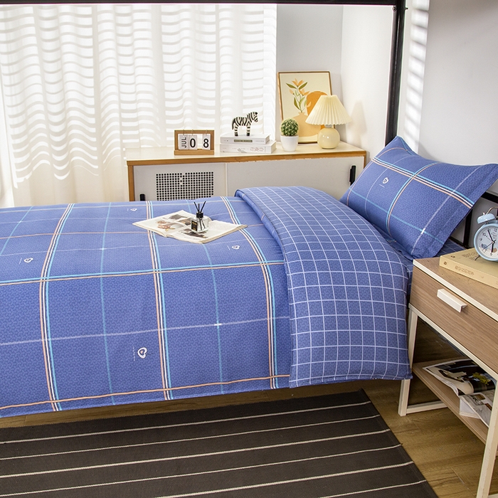 91家纺网 家纺一手货源 找家纺 乐旗 2025新款全棉12868学生宿舍三件套纯棉六件套装 活力无限