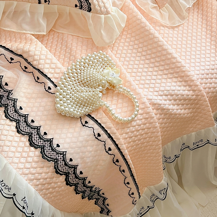 91家纺网 家纺一手货源 找家纺 网红馆（ck家纺） 2025新款凉豆豆床裙款凉席三件套-露茜公主 露茜公主-玉