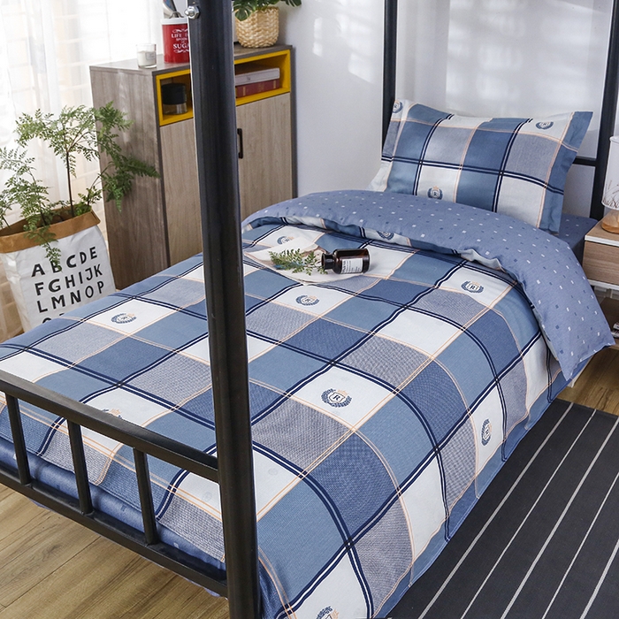 91家纺网 家纺一手货源 找家纺 乐旗 2025新款全棉12868学生宿舍三件套纯棉六件套装 潮流之星