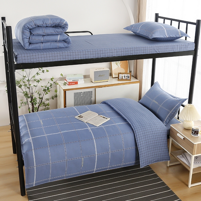 91家纺网 家纺一手货源 找家纺 乐旗 2025新款全棉12868学生宿舍三件套纯棉六件套装 时尚前沿