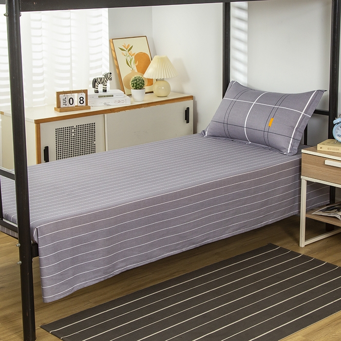 91家纺网 家纺一手货源 找家纺 乐旗 2025新款全棉12868学生宿舍三件套纯棉六件套装 青春格调