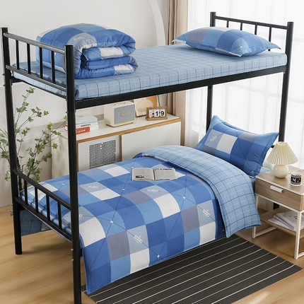 91家纺网 家纺一手货源 找家纺 （总）乐旗 2025新款全棉12868学生宿舍三件套纯棉六件套装