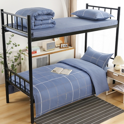 91家纺网 家纺一手货源 找家纺 （总）乐旗 2025新款全棉12868学生宿舍三件套纯棉六件套装