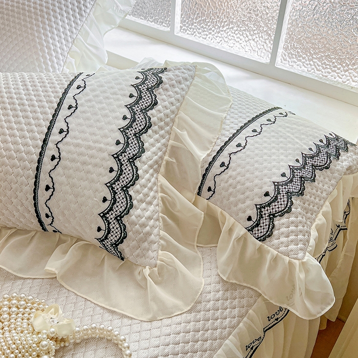 91家纺网 家纺一手货源 找家纺 网红馆（ck家纺） 2025新款凉豆豆床裙款凉席三件套-露茜公主 露茜公主-灰