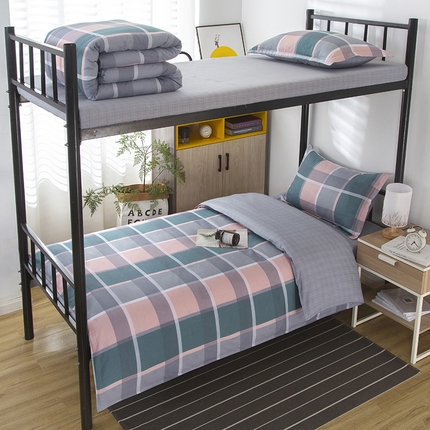 91家纺网 家纺一手货源 找家纺 （总）乐旗 2025新款全棉12868学生宿舍三件套纯棉六件套装