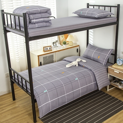 91家纺网 家纺一手货源 找家纺 （总）乐旗 2025新款全棉12868学生宿舍三件套纯棉六件套装