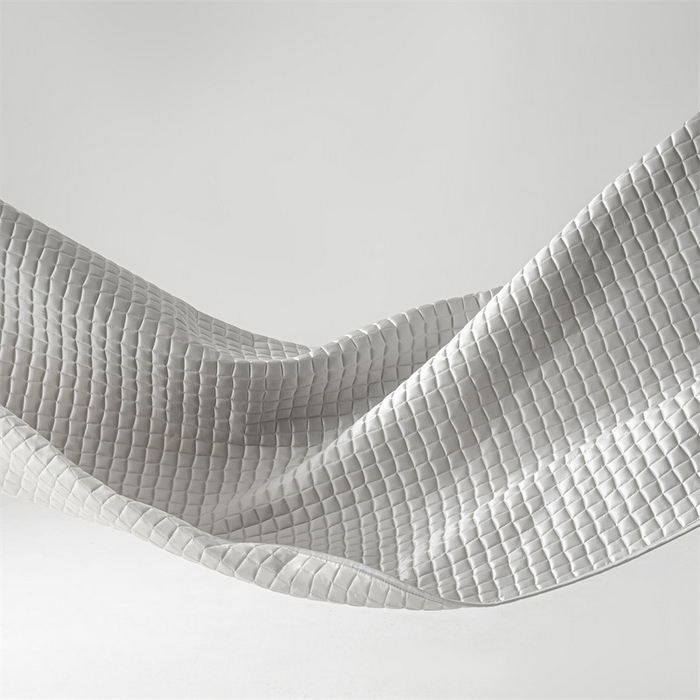 91家纺网 家纺一手货源 找家纺 罗优家纺 2025新款水光美 肤冰块凉席 浅银灰