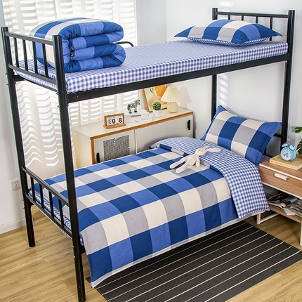 91家纺网 家纺一手货源 找家纺 （总）乐旗 2025新款全棉12868学生宿舍三件套纯棉六件套装