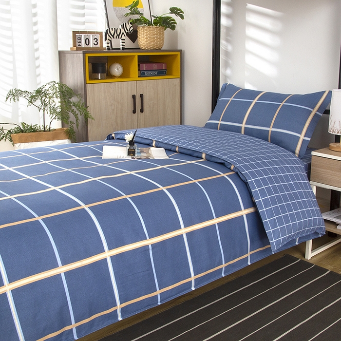 91家纺网 家纺一手货源 找家纺 乐旗 2025新款全棉12868学生宿舍三件套纯棉六件套装 格瑞斯