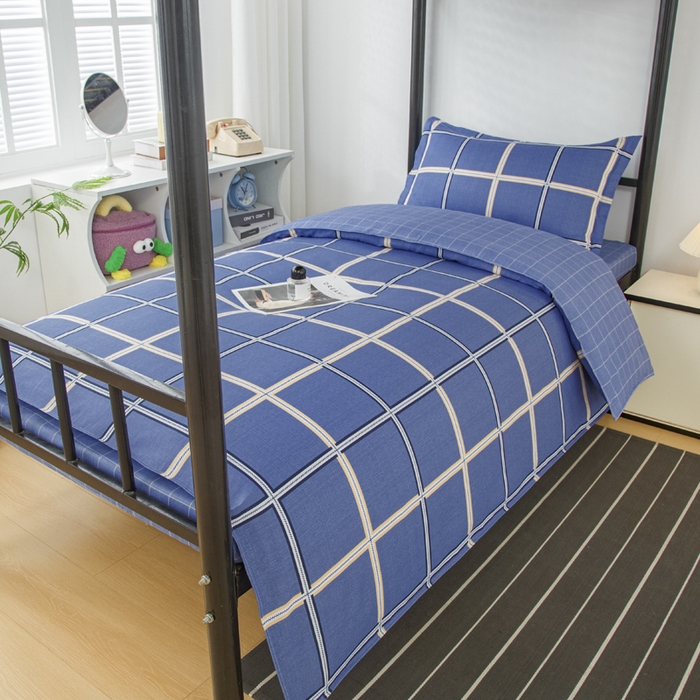 91家纺网 家纺一手货源 找家纺 （总）乐旗 2025新款全棉12868学生宿舍三件套纯棉六件套装