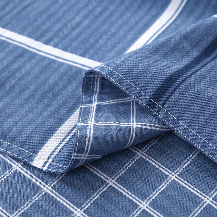 91家纺网 家纺一手货源 找家纺 乐旗 2025新款全棉12868学生宿舍三件套纯棉六件套装 夜华-蓝