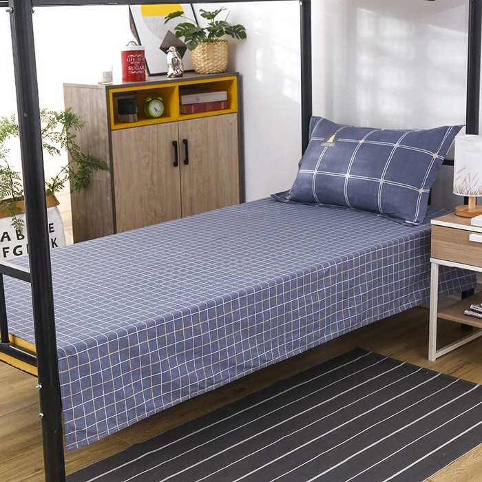 91家纺网 家纺一手货源 找家纺 乐旗 2025新款全棉12868学生宿舍三件套纯棉六件套装 时尚先生