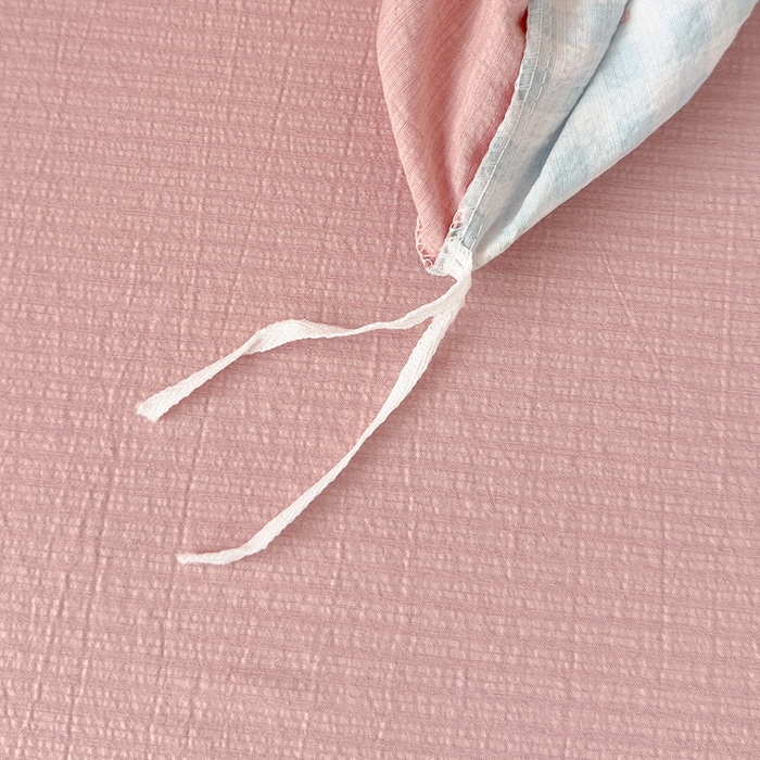 91家纺网 家纺一手货源 找家纺 竹合家纺 2025新品云感皱皱四件套跑量款小清新四件套 梦境-蓝